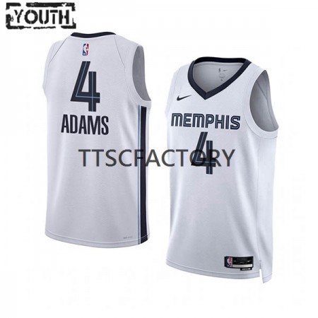 Kinder NBA Memphis Grizzlies Trikot Steven Adams 4 Nike 2022-23 Association Edition Weiß Swingman